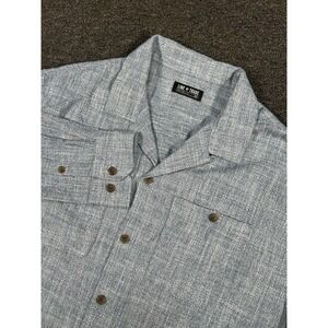 Line Of Trade Flannel Shirt Men's 2XL Blue Loop Collar Button Up Lumberjack L/S